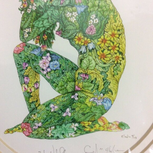 Wildflower Girl Signed & Numbered Limited Edition Print By Artist Elain - Picture 6 of 6